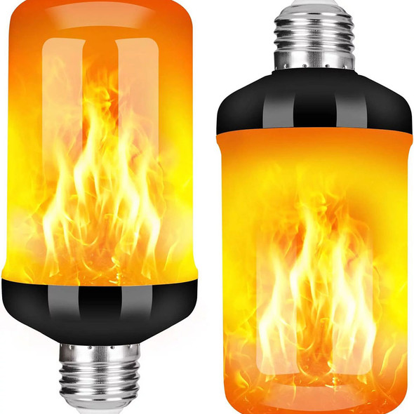 LED Flame Light Bulb, 4 Modes Fire Light Bulb with Gravity Sensor, E26/E27 Base (4-Pack) product image