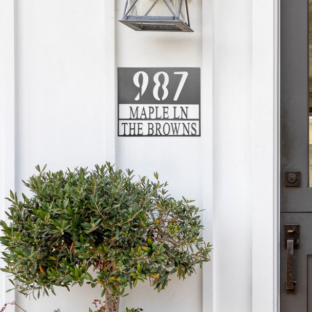 Personalized Name and Address Metal Sign Plaque product image