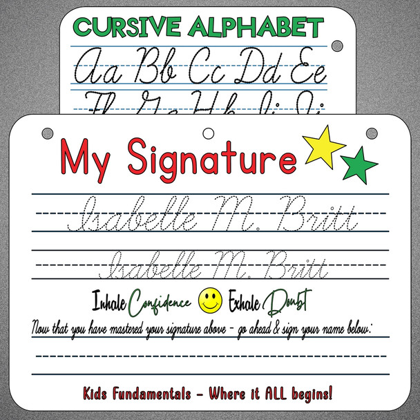 Personalized 2-in-1 Double-Sided Kids' Practice Signature Page product image