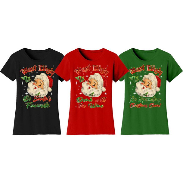 Women's Christmas 'Most Likely' Short Sleeve T-Shirts product image
