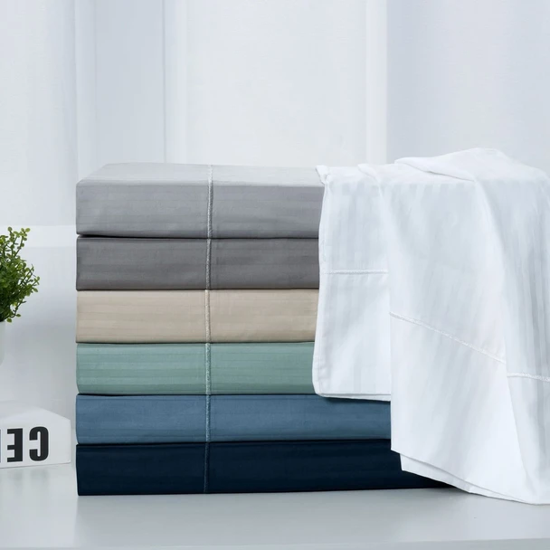 Kathy Ireland® 500 Thread Count Damask Stripe Sheet Set product image