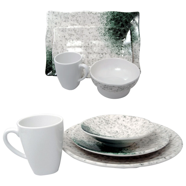 Le Chef™ Marble Melamine 4-Piece Dinner Set product image
