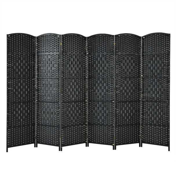6ft Foldable 6-Panel Rattan Room Divider  product image