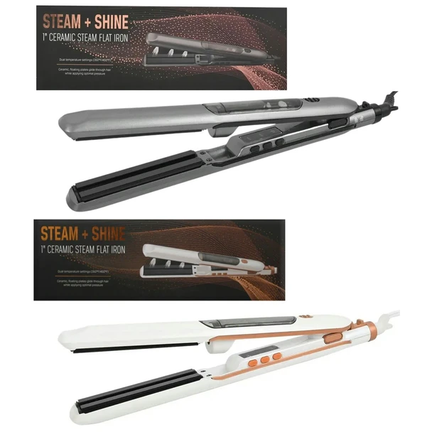 Steam + Shine™ 1-Inch Ceramic Steam Flat Iron product image