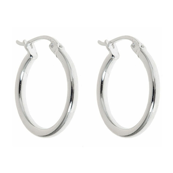 Sterling Silver French Lock Hoop Earrings product image