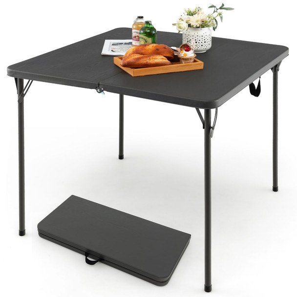 Folding Camping Table with All-Weather HDPE Tabletop & Rustproof Steel Frame product image