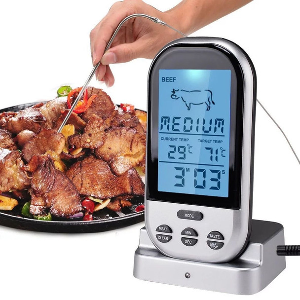 Wireless Barbecue Thermometer Electronic Kitchen Food Barbecue Meat Waterproof Thermometer product image