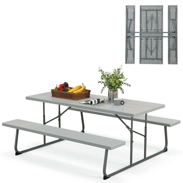 Costway Folding Picnic Table with Benches product image