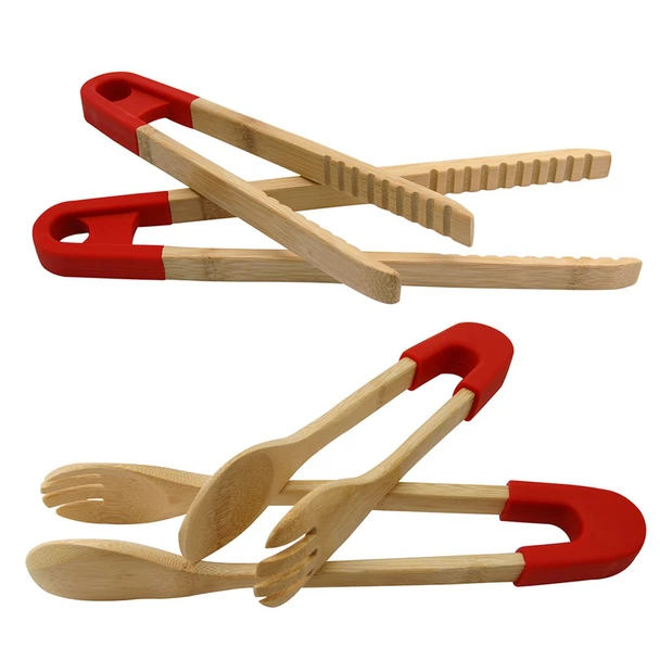 Le Chef™ Bamboo Flat or Salad Tongs (Set of 2) product image