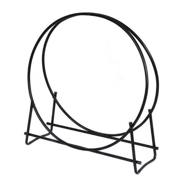 40-Inch Tubular Steel Log Hoop Firewood Storage Rack product image