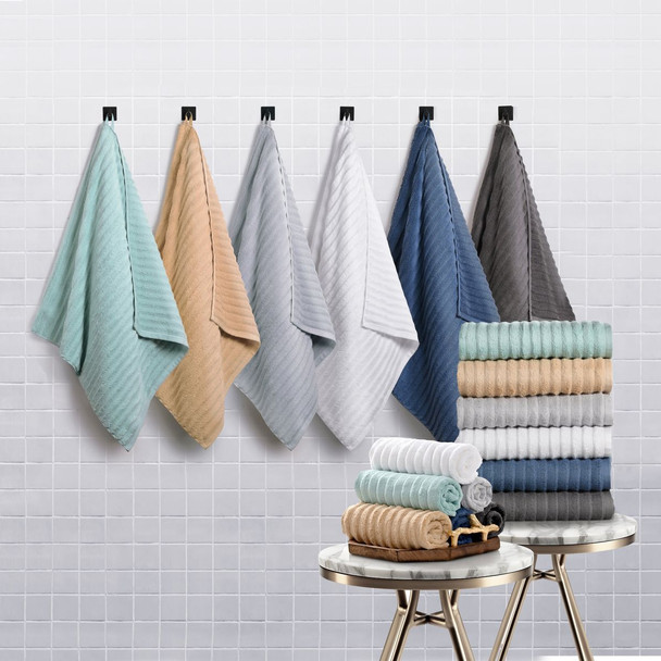 Bibb Home Ribbed Egyptian Cotton Bath Towel Set (4-Pack) product image
