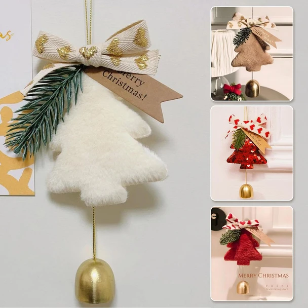 Christmas Tree Ornament with Star Bell, 4 ct. product image