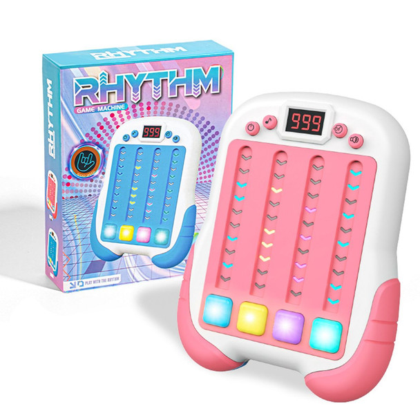 Interactive Rhythm Game Machine for Kids, Handheld Music & Light Puzzle Toy, Quick Push Pop Game (Pink) product image
