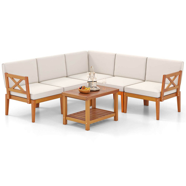 6-Piece Acacia Wood Patio Furniture Set  product image