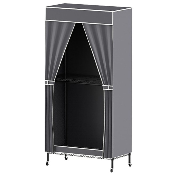 2-Tier Clothing Rack with Cover product image