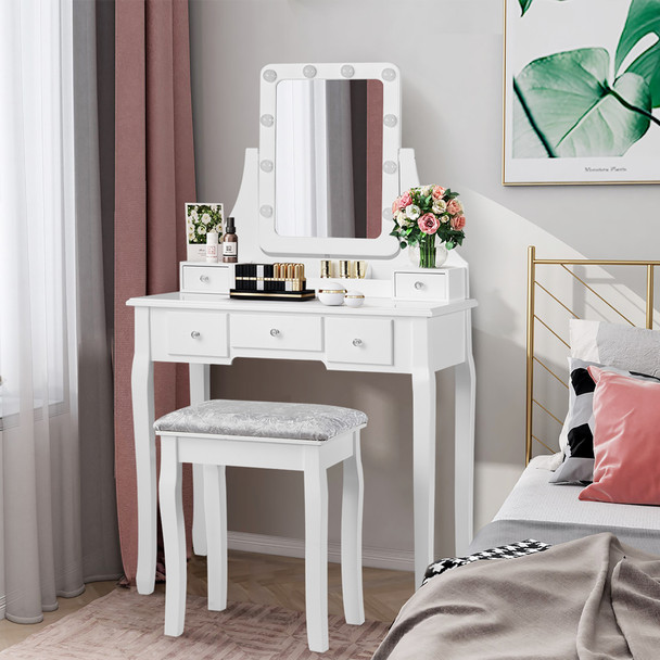 Vanity Dressing Table with Cushioned Bench product image