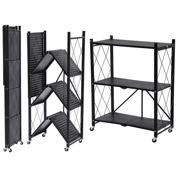 Foldable Storage Shelf with Wheels (3/4/5-Tier Options) product image