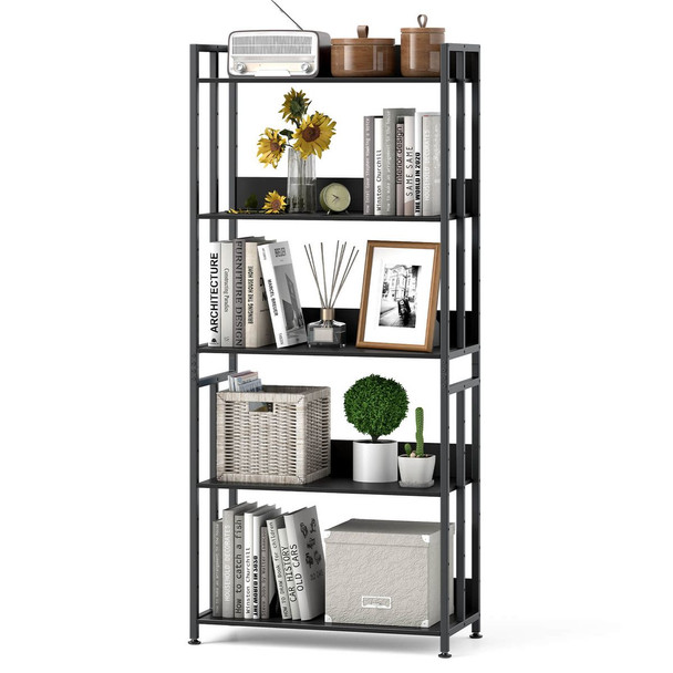 62" 5-Tier Bookshelf with Tiltable Shelves product image