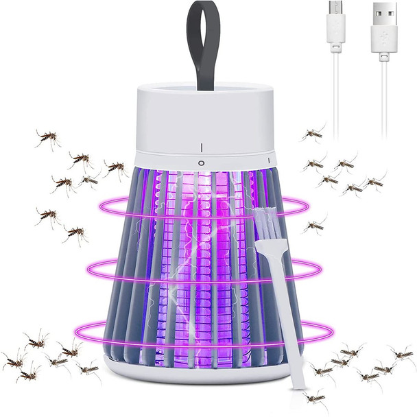 Rechargeable Mosquito Zapper and Fly Killer - Portable USB LED Purple Light Mosquito Trap - For Home and Camping Using product image