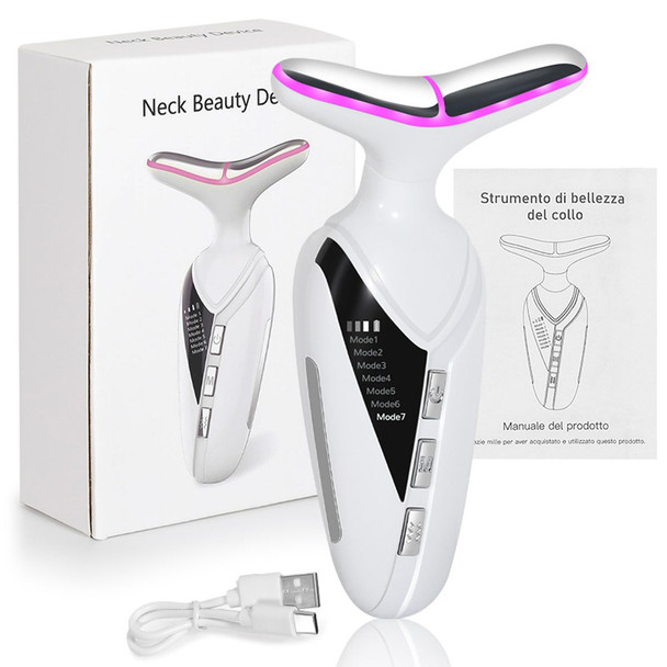 Neck Face Firming Tool Vibration Massager, Electric Facial Neck Massage Kit with 7 Color for Skin Beauty Firm product image