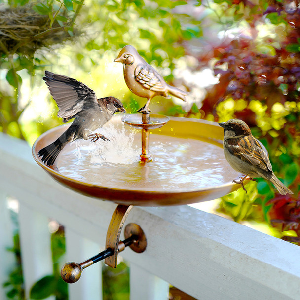 Interchangeable Bronze Butterfly & Bird Bath (1 or 2-Pack) product image