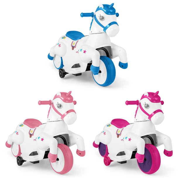 Kids' 12V Unicorn Ride-on Toy with Training Wheels product image