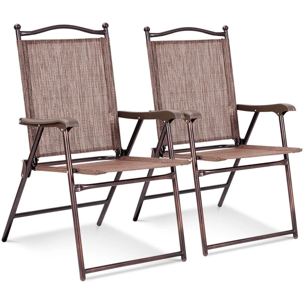 Patio Folding Sling Back Chair (2-Pack) product image