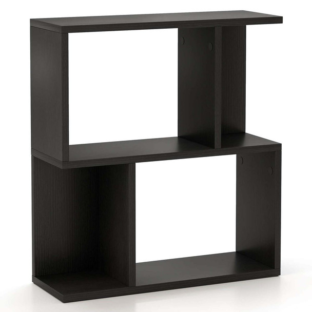 3-Tier Geometric Bookcase Side Table with Open Storage product image
