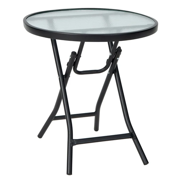Patio Side Table with Tempered Glass Tabletop product image