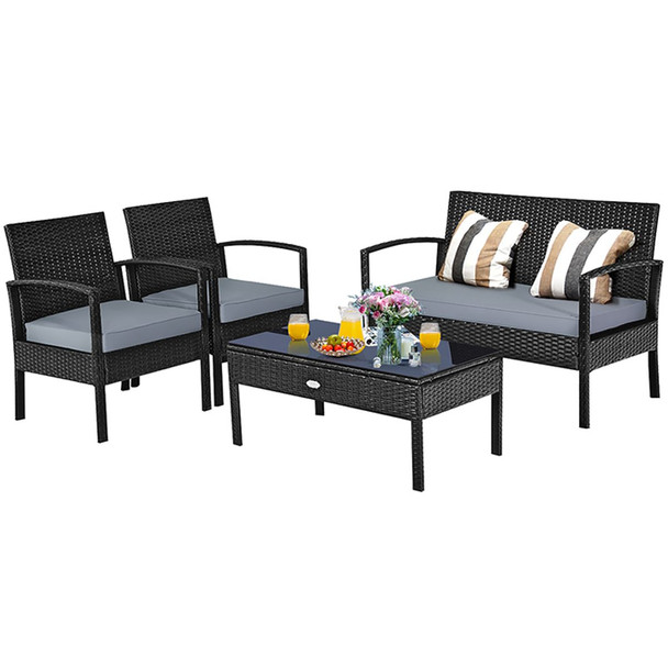 Rattan Cushioned Patio Furniture Set product image