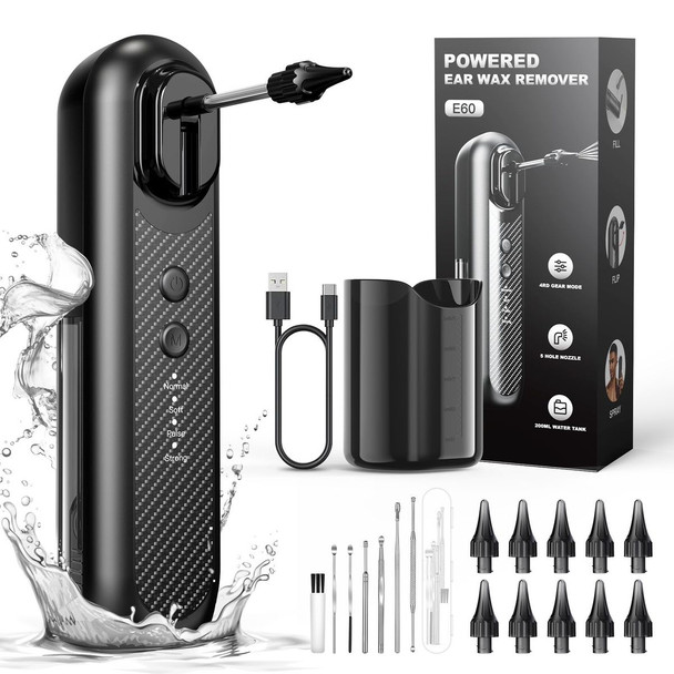 Electric Ear Wax Removal Upgraded Irrigation System 4 Modes Water Powered Cleaner Kit product image
