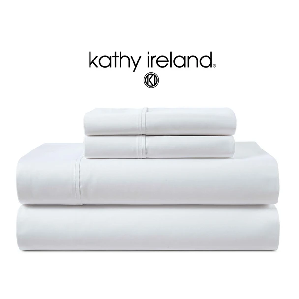Kathy Ireland 500 Thread Count Tencel Cooling Cotton 4-Piece Sheet Set product image