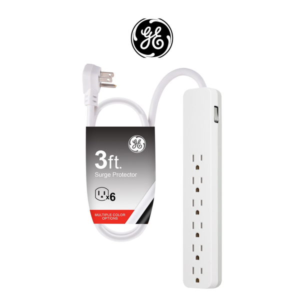 GE 6-Outlet 3-foot Surge Protector (2-Pack) product image