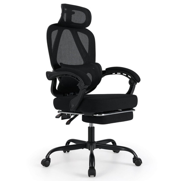 Ergonomic Office Chair with Retractable Footrest product image