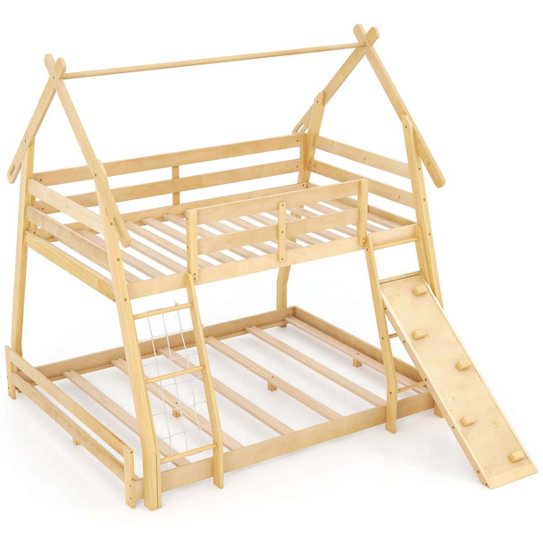 Twin-Over-Queen House Shaped Bunk Bed Frame product image