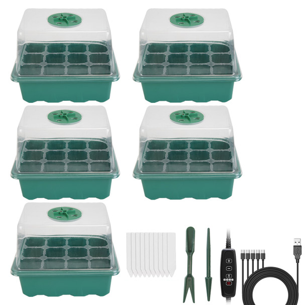 Seed Starter Tray with Grow Light (5-Pack) product image
