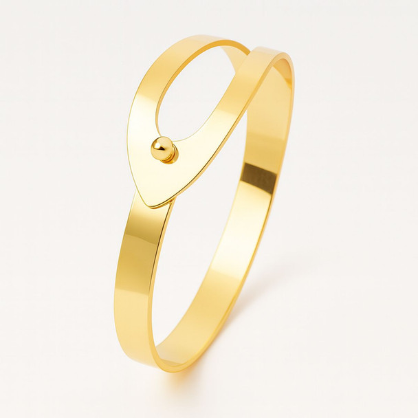 Gold-Plated Modern Wrap Bangle Bracelet product image