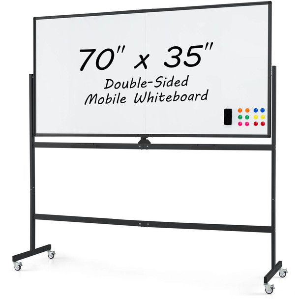 72" x 36" Double-Sided Magnetic Whiteboard with 360° Rotating Design  product image