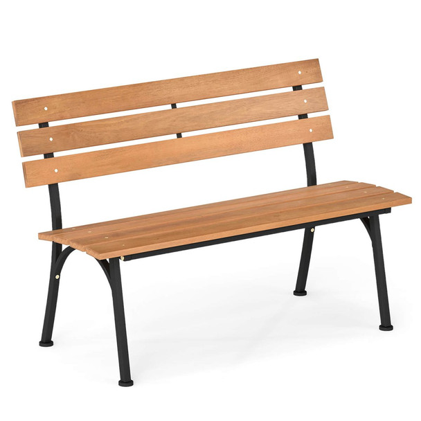 Acacia  Wood Patio Loveseat with Slatted Seat product image