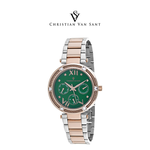 Christian Van Sant Women's Sienna Green Dial Watch product image