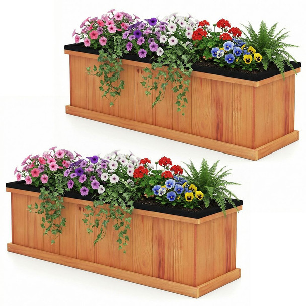 Wood Raised Garden Bed with Drainage Holes (1- or 2-Pack) product image