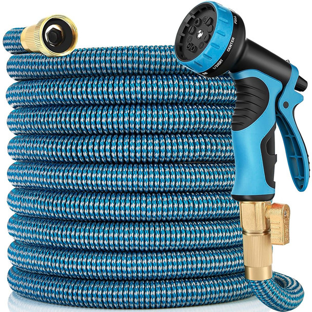 Expandable Flexible Garden Hose with 10 Function Spray Nozzle product image