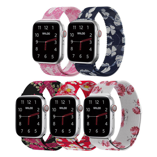 Waloo Floral Printed Magnetic Mesh Band for Apple Watch product image