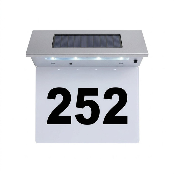 Lumen8 Solar Stainless Steel LED Illuminated Address Sign product image