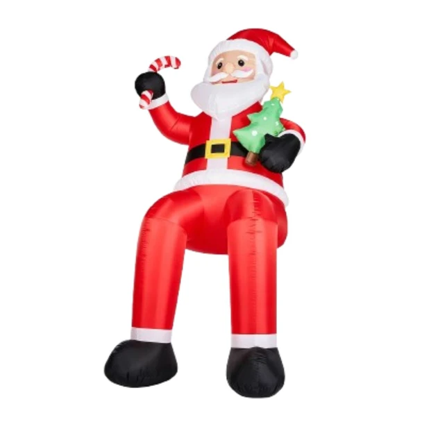 10.6-foot Sitting Santa Inflatable with 6 LED Lights product image