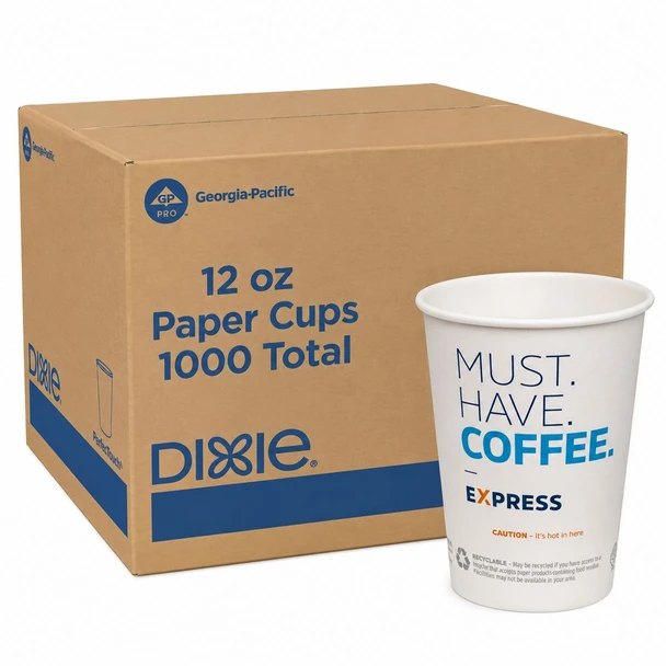 Dixie PerfecTouch 12 oz Paper Coffee Cups (1000 Count) product image