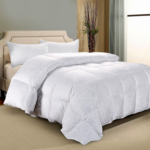 Soft All-Season Cotton Damask Down Alternative Comforter product image