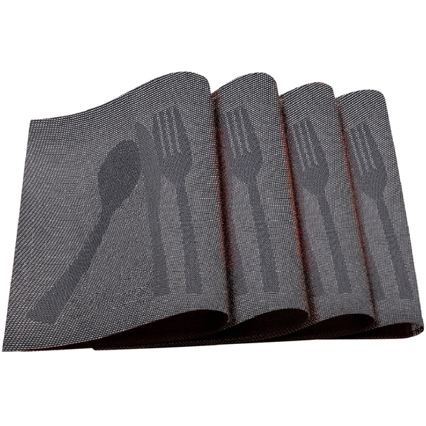 Cross Woven Vinyl Washable Table Mats (Set of 4) product image