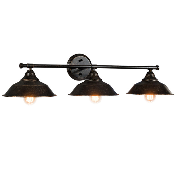 Modern Industrial 3-Light Antique Bronze Wall Fixture product image