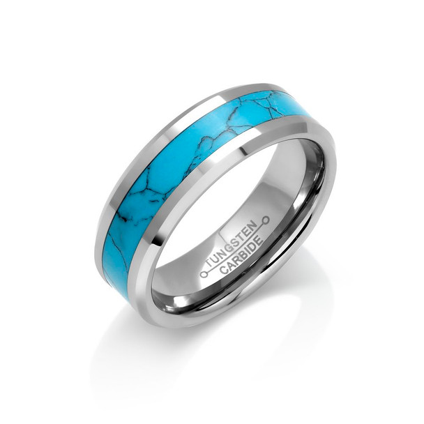 Azury 8mm Tungsten Carbide Unisex Band Ring product image